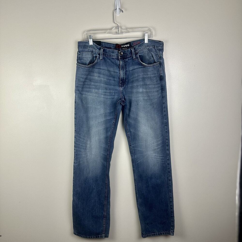Tony Hawk Slim Skateboard Dark Wash Denim Blue Jeans Men's 36x33
